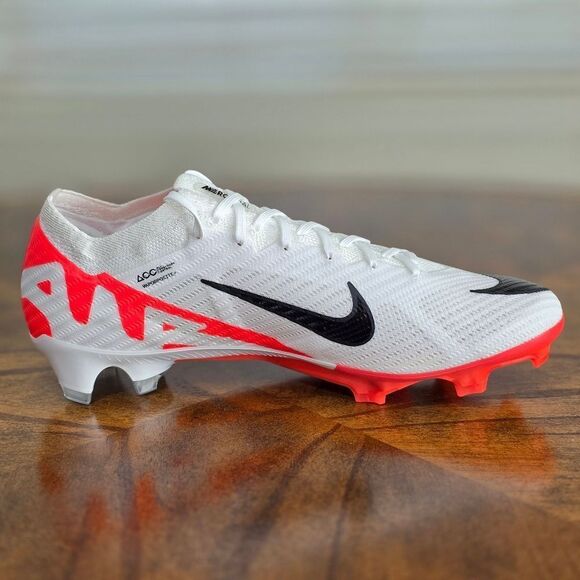 Nike Zoom Vapor 15 Elite Soccer Shoes White Black Crimson Men's 13 LE DJ4978-600 - Picture 8 of 10